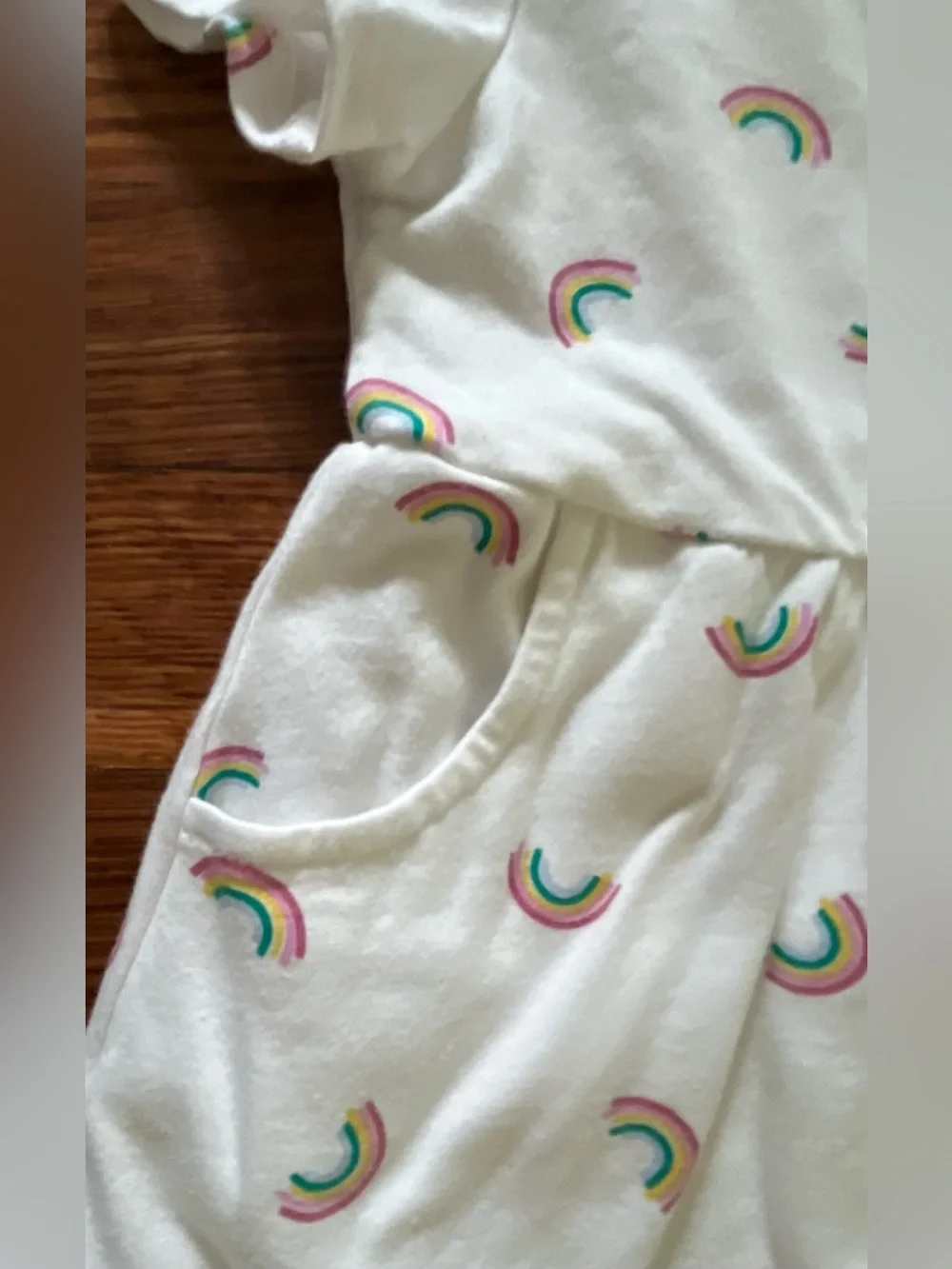 NWOT Baby GAP Rainbow Print with Pockets Cotton Blend Casual Dress Size 2T